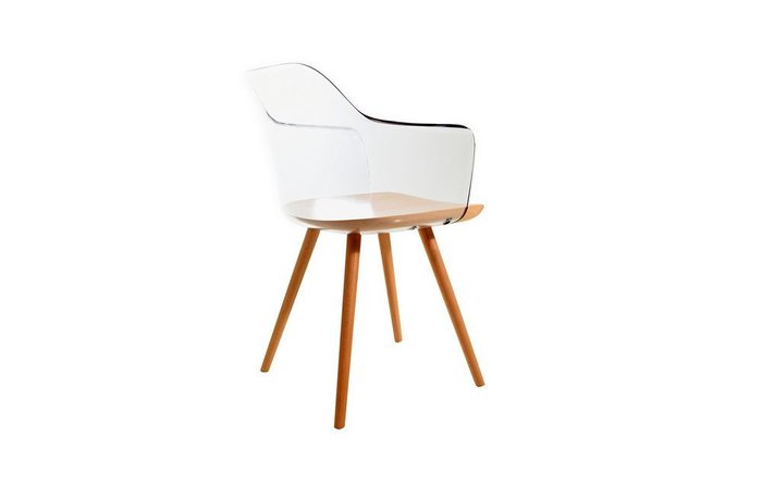 Обеденный стул со спинкой из высококачественного пластика - лучшие Обеденные стулья в INMYROOM
