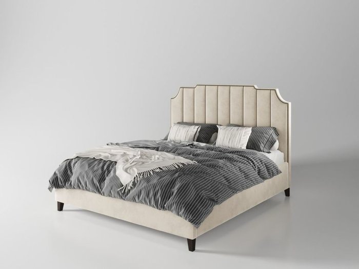 Кровать Даллас 160х200 светло-бежевого цвета  с подъемным механизмом