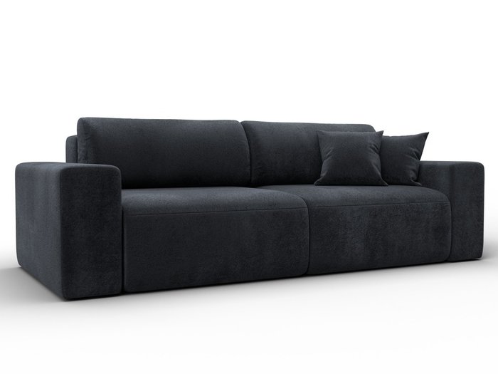 Диван-кровать Лига 036 Классик в обивке из велюра темно-серого цвета Диван-кровать Лига 036 Классик в обивке из велюра темно-серого цвета