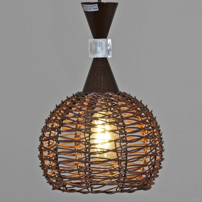 Подвесной светильник 04569-0.4-03 CF (пластик, цвет коричневый) - лучшие Подвесные светильники в INMYROOM