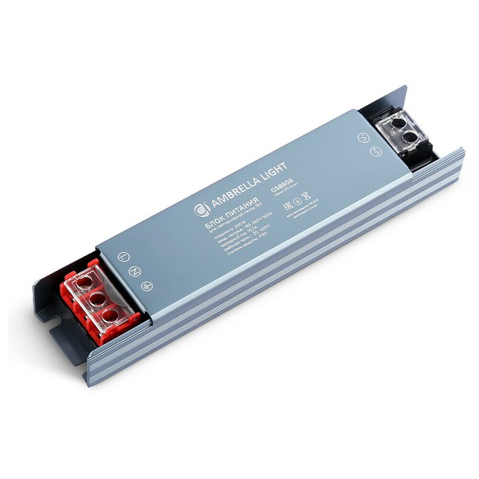 Блок питания для светодиодной ленты Ambrella LED Driver 12V 200W GS8808 Блок питания для светодиодной ленты Ambrella LED Driver 12V 200W GS8808