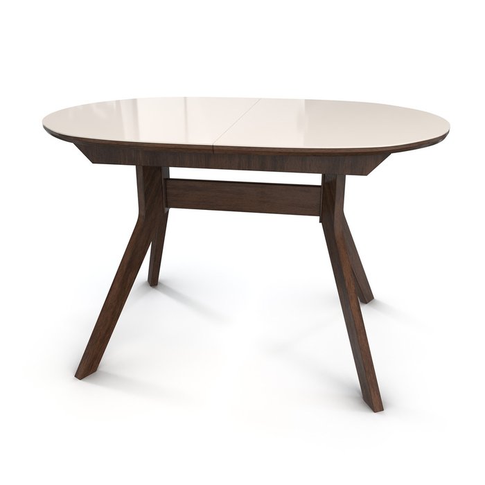 Раздвижной обеденный стол Mestre со стеклянной столешницей кремового цвета - купить Обеденные столы по цене 27140.0