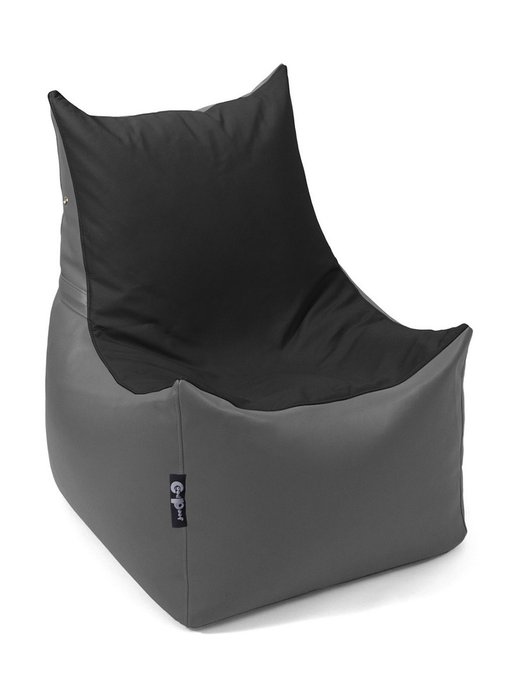 Кресло-мешок Трон черно-серого цвета
