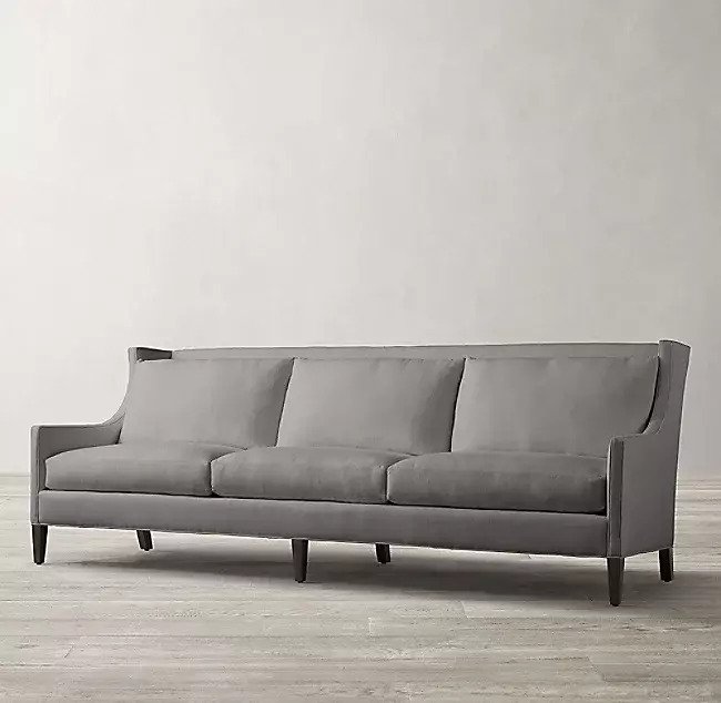 Диван Sloan Wingback 300 серого цвета - купить Прямые диваны по цене 233500.0