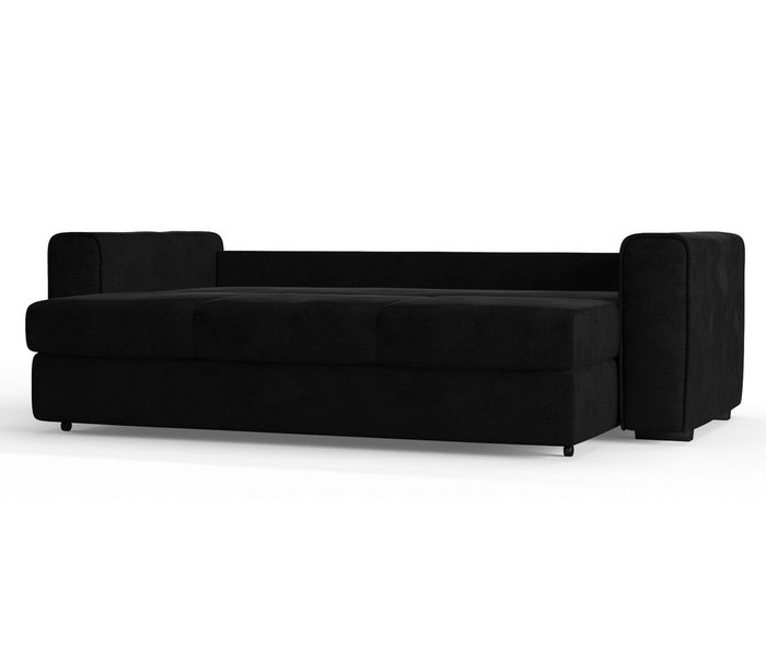 Диван-кровать Рошфор в обивке из велюра черного цвета - лучшие Прямые диваны в INMYROOM