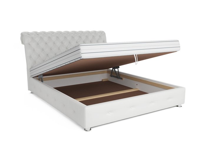 Кровать Эксклюзив 160х192 белого цвета с подъемным механизмом - лучшие Кровати для спальни в INMYROOM