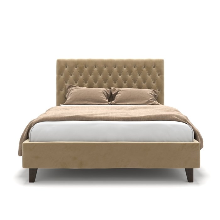 Кровать Emily на ножках бежевая 160х200 - купить Кровати для спальни по цене 64900.0
