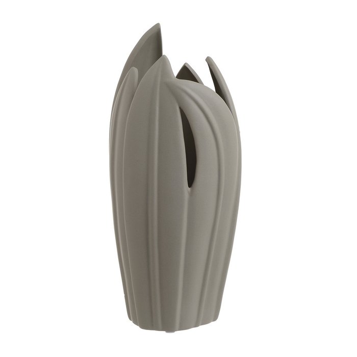 Керамическая ваза серого цвета 
