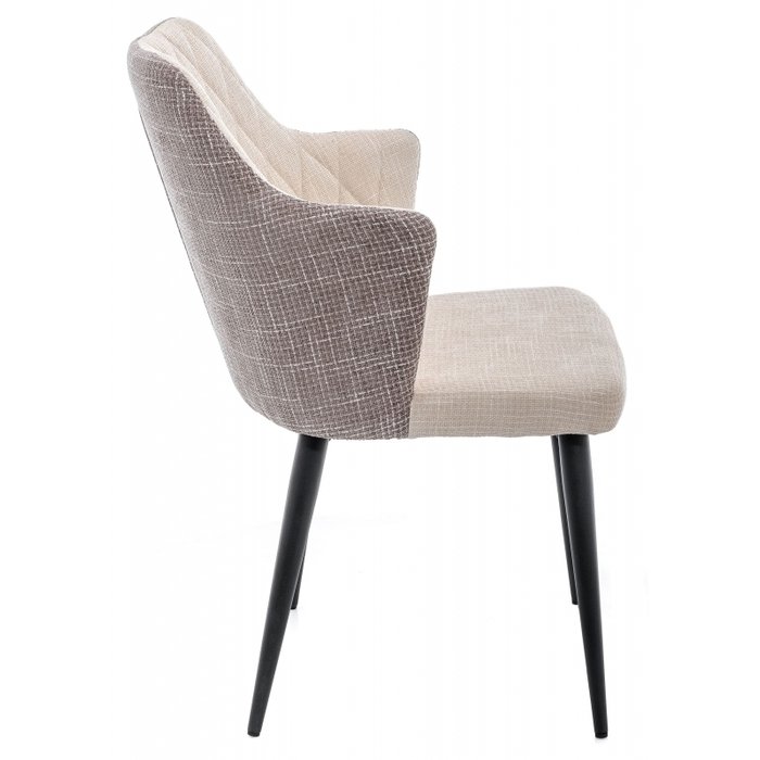 Обеденный стул Velen dark brown / beige fabric - купить Обеденные стулья по цене 6690.0