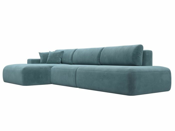 Угловой диван-кровать Лига 036 Модерн Лонг темно-бирюзового цвета левый угол - лучшие Угловые диваны в INMYROOM