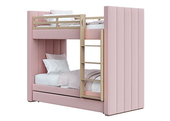 Двухъярусная кровать Cosy 90х200 розового цвета