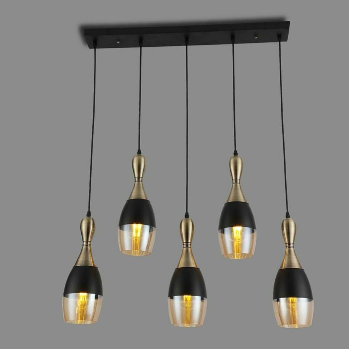 Подвесной светильник F4124-52 (стекло, цвет янтарный) Подвесной светильник F4124-52 (стекло, цвет янтарный)