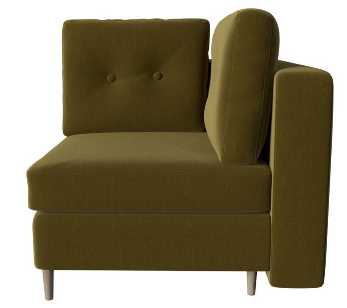 Модуль угловой сектор Белфаст оливкового цвета - лучшие Интерьерные кресла в INMYROOM