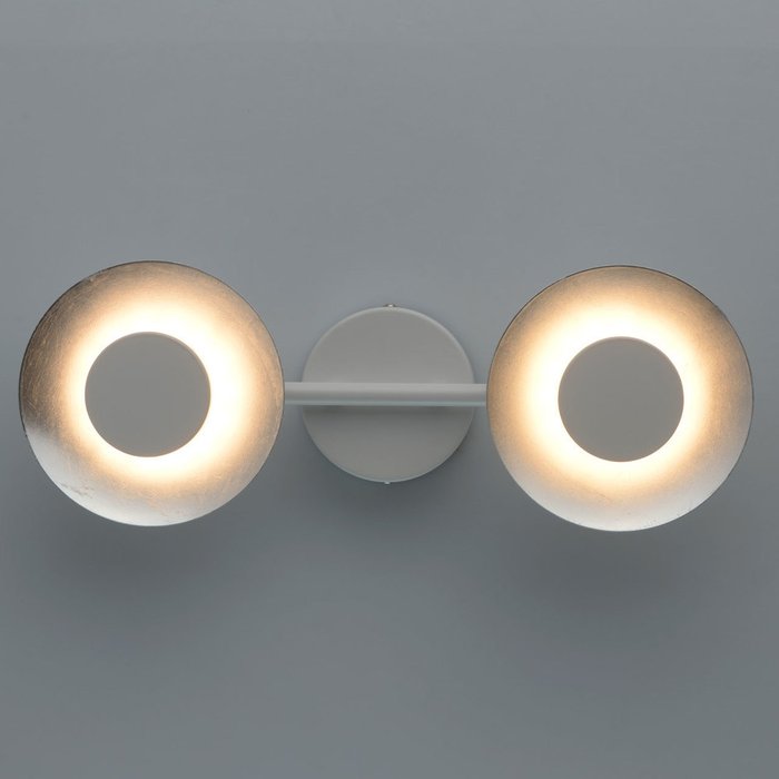 Настенно-потолочный светодиодный светильник Галатея серебряного цвета - купить Бра и настенные светильники по цене 1070.0