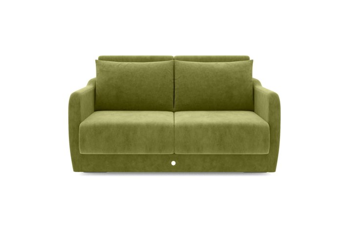 Прямой диван-кровать зеленого цвета