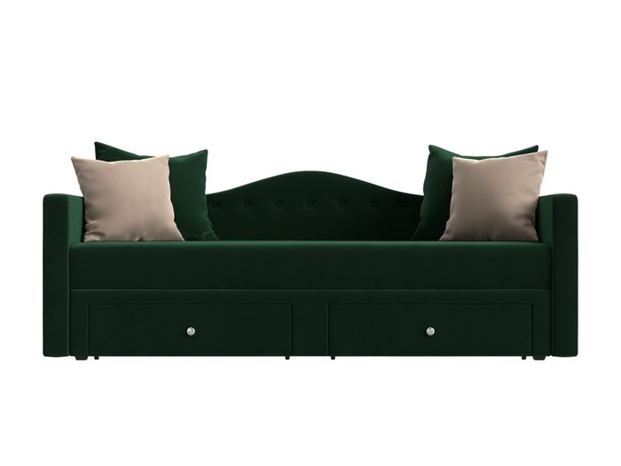 Детский прямой диван-кровать Дориан зеленого цвета - купить Прямые диваны по цене 32999.0