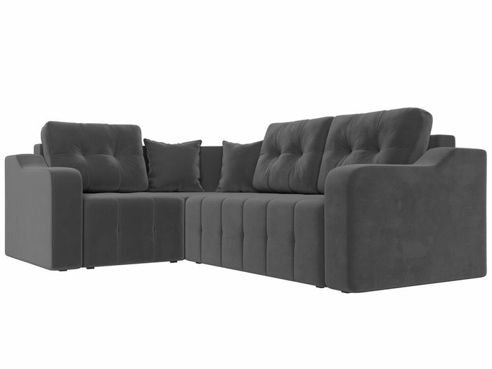 Угловой диван-кровать Кембридж серого цвета левый угол - лучшие Угловые диваны в INMYROOM