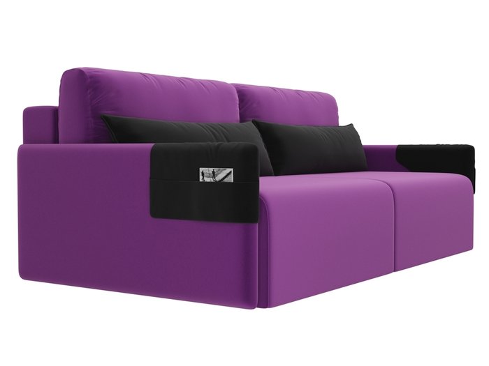 Прямой диван-кровать Армада фиолетового цвета - лучшие Прямые диваны в INMYROOM