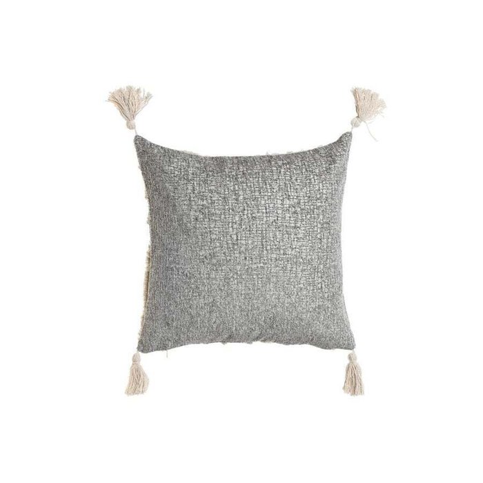 Подушка Home ESPRIT Белый Серый Кисточки Boho 45 x 15 x 45 см - лучшие Подушки для сна в INMYROOM Подушка Home ESPRIT Белый Серый Кисточки Boho 45 x 15 x 45 см - лучшие Подушки для сна в INMYROOM