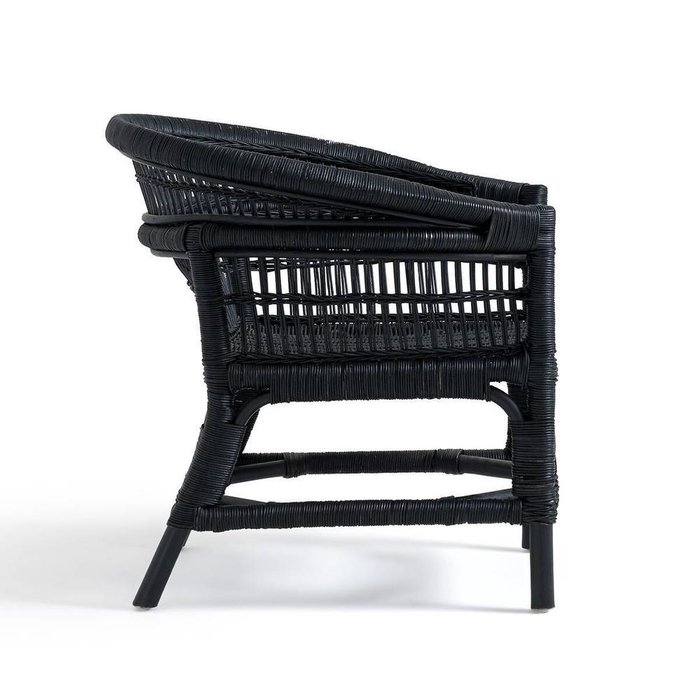 Кресло ротанговое Malu черного цвета - лучшие Интерьерные кресла в INMYROOM
