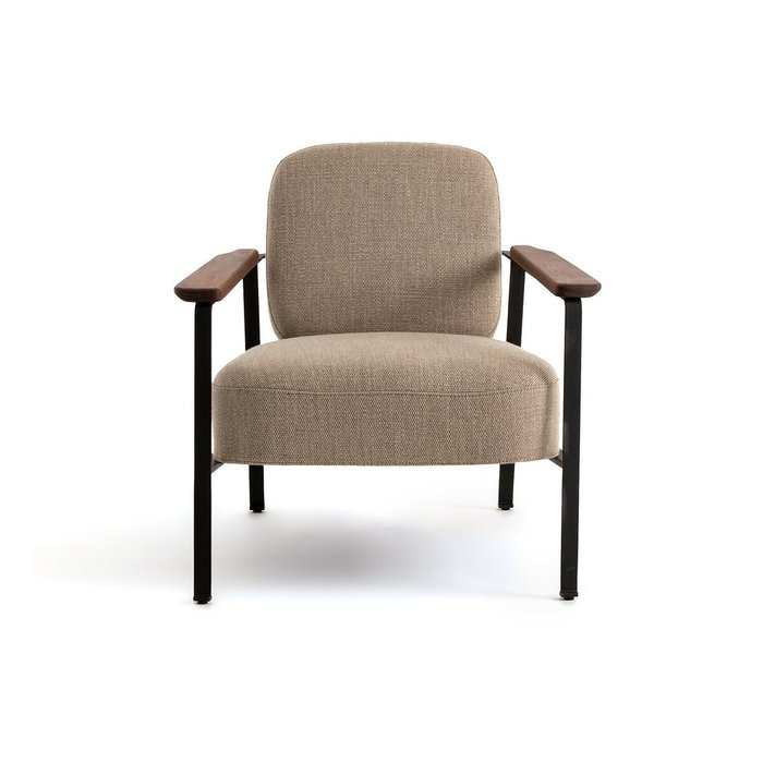 Кресло из вискозы и льна Abraxas бежевого цвета - лучшие Интерьерные кресла в INMYROOM