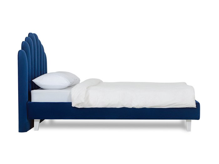 Кровать Queen Sharlotta синего цвета 160х200 - лучшие Кровати для спальни в INMYROOM