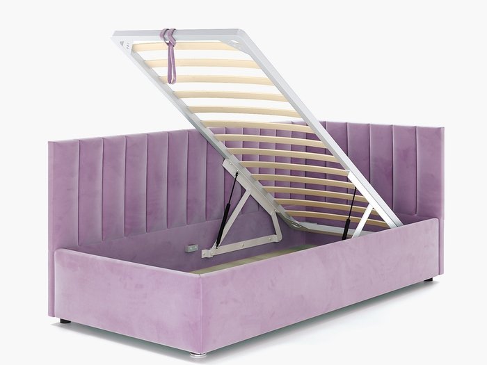 Кровать Negga Mellisa 120х200 сиреневого цвета с подъемным механизмом правая - лучшие Кровати для спальни в INMYROOM