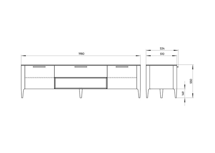 Тумба под ТВ Type L белого цвета - лучшие Тумбы для ТВ в INMYROOM Тумба под ТВ Type L белого цвета - лучшие Тумбы для ТВ в INMYROOM