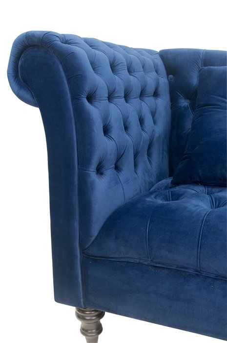 Диван Lina темно-синего цвета - лучшие Прямые диваны в INMYROOM