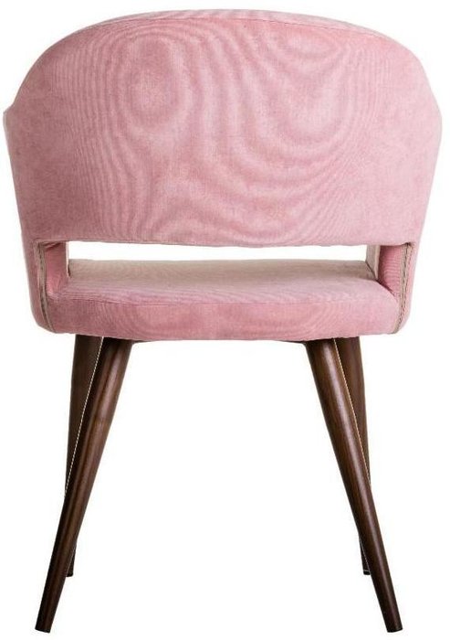 Стул Oscar розового цвета с коричневыми ножками - лучшие Обеденные стулья в INMYROOM