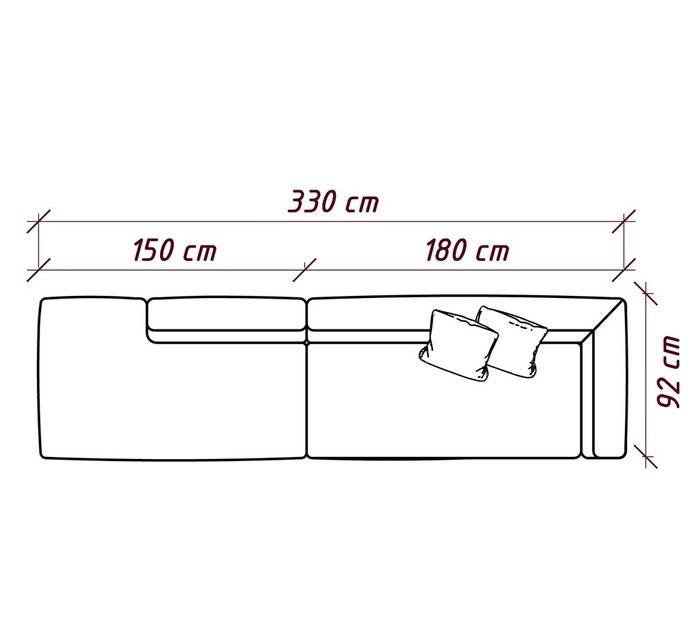 Модульный диван Duo модули LA бежевого цвета - купить Прямые диваны по цене 292000