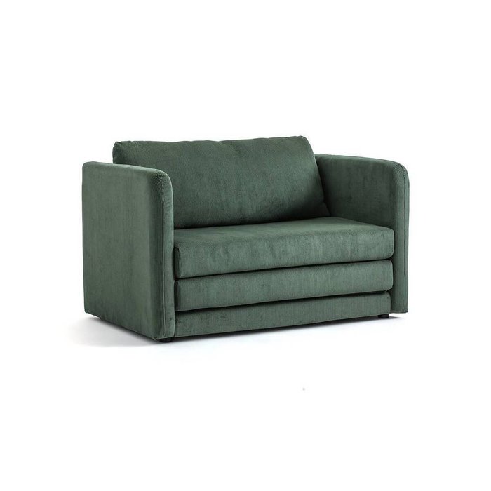 Диван-кровать из рифленого велюра Hazel зеленого цвета - купить Прямые диваны по цене 40076.0