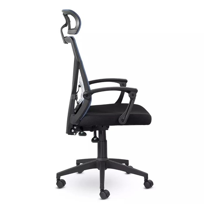 Кресло Астон М-711 черно-голубого цвета - лучшие Офисные кресла в INMYROOM Кресло Астон М-711 черно-голубого цвета - лучшие Офисные кресла в INMYROOM