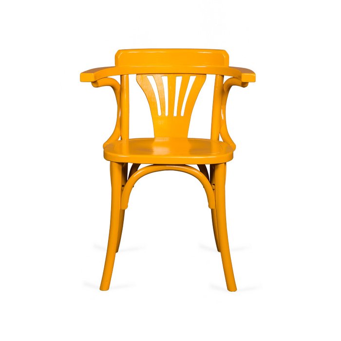 Стул Leisure из массива желтого цвета - купить Обеденные стулья по цене 7500.0