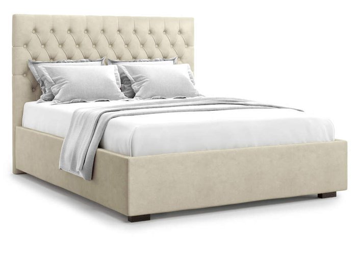 Кровать Nemi без подъемного механизма 160х200 бежевого цвета - купить Кровати для спальни по цене 37000.0