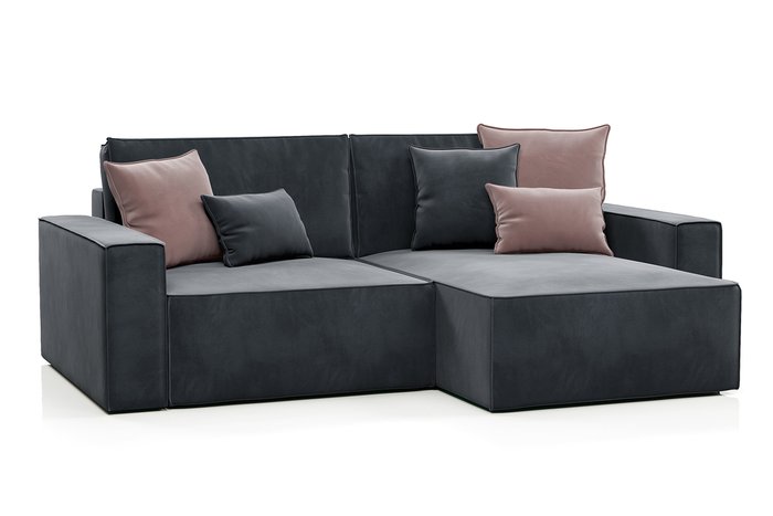 Угловой диван-кровать Корсо серого цвета