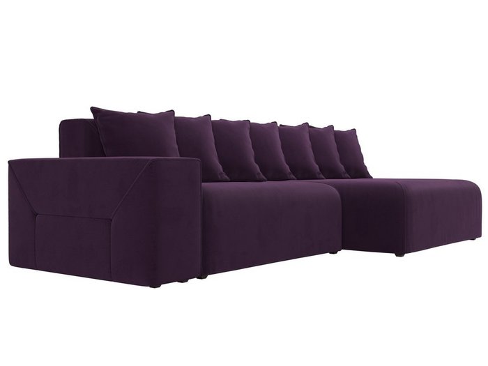 Угловой диван-кровать Кёльн темно-фиолетового цвета правый угол - лучшие Угловые диваны в INMYROOM
