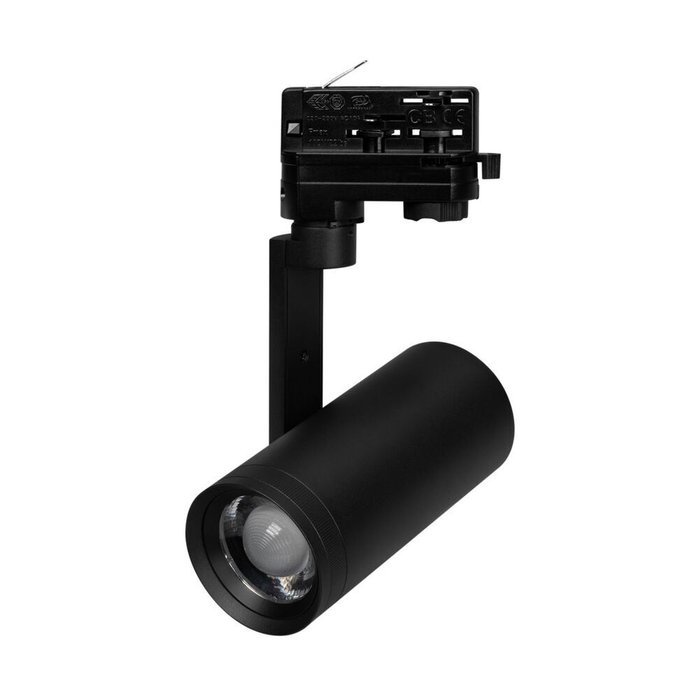 Трековый трехфазный светильник Arlight LGD-URANUS-4TR-R65-10W Warm3500-MIX (BK, 20-50 deg, side holder, 230V) (IP20 Металл) 055806