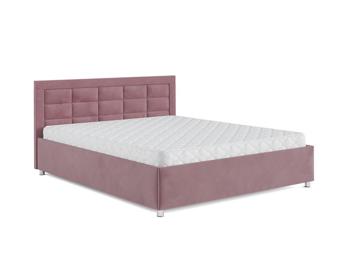 Кровать Версаль 140х190 пудрового цвета с подъемным механизмом (велюр) - купить Кровати для спальни по цене 25390.0
