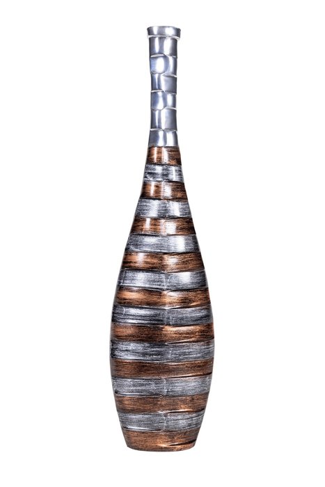 Ваза металлическая Stripes серебристого цвета - купить Вазы  по цене 11870.0