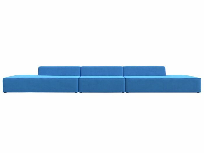 Прямой модульный диван Монс Лонг голубого цвета - купить Прямые диваны по цене 75999.0