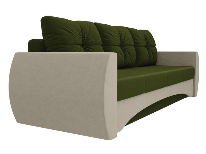Прямой диван-кровать Сатурн зелено-бежевого цвета - лучшие Прямые диваны в INMYROOM