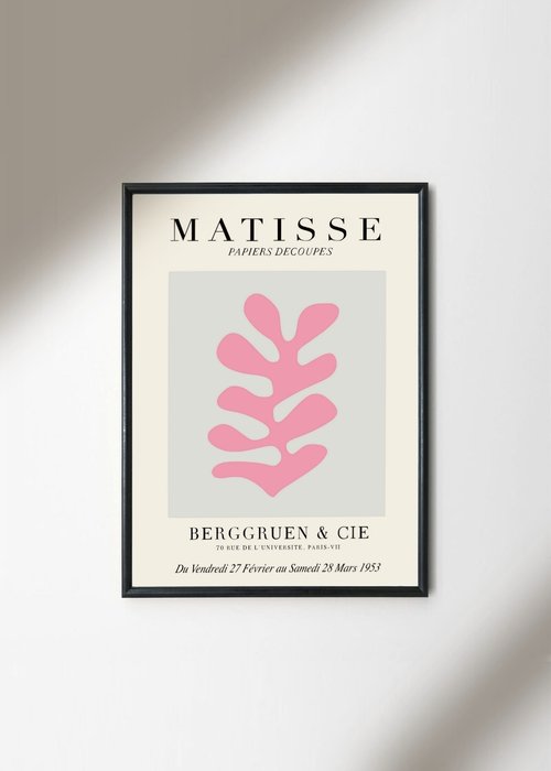 Постер Matisse Papiers Decoupes Pink 50х70 в раме черного цвета 