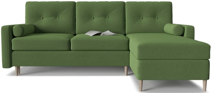 Диван угловой Белфаст зеленого цвета - лучшие Угловые диваны в INMYROOM