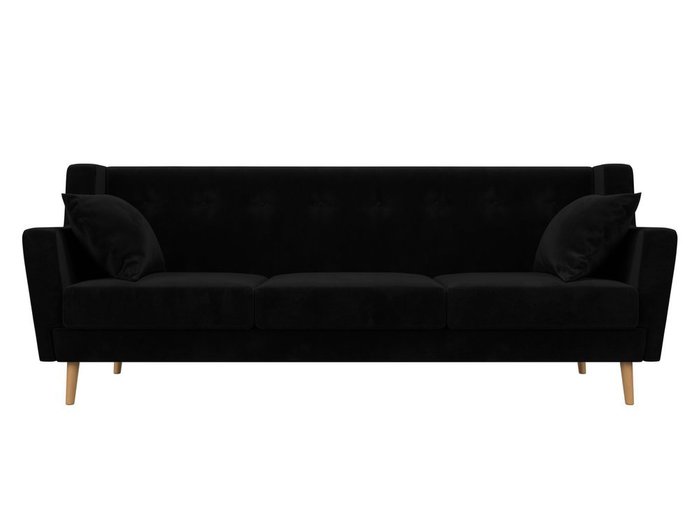 Диван Брайтон черного цвета - купить Прямые диваны по цене 38999.0