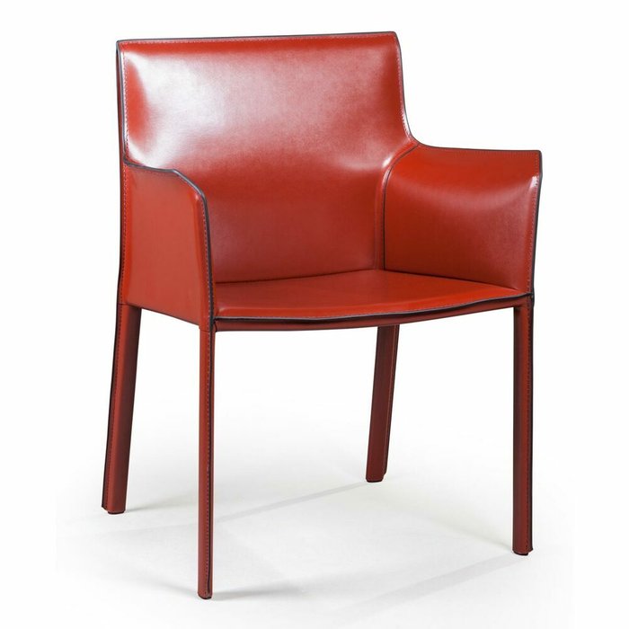 Обеденный стул с подлокотниками Barrie красного цвета