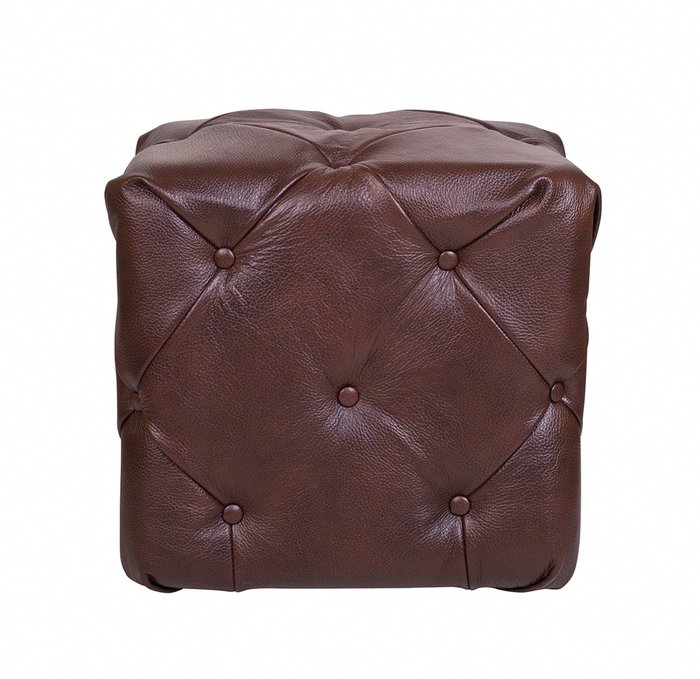 Пуф Amrit brown leather коричневого цвета - купить Пуфы по цене 18180.0