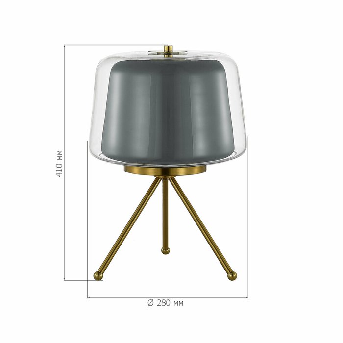 Светильник настольный ST-Luce Латунь/Серый, Прозрачный LED 1*16W 3000K PANDORA - лучшие Настольные лампы в INMYROOM