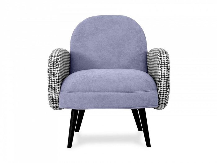 Кресло Bordo синего цвета с черными ножками  - купить Интерьерные кресла по цене 38100.0