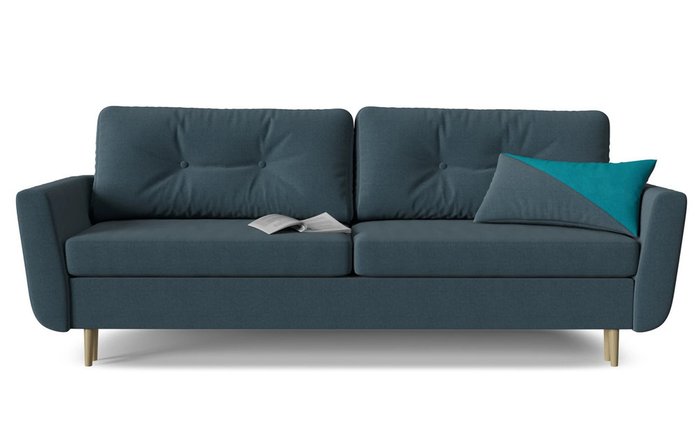Диван-кровать Норфолк голубого цвета - купить Прямые диваны по цене 36896.0